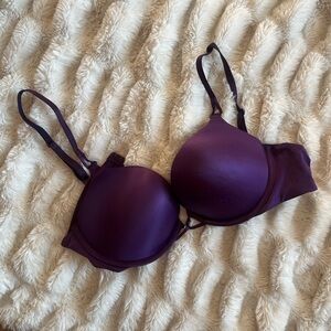 Victoria's Secret Miraculous Plunge Purple Bra